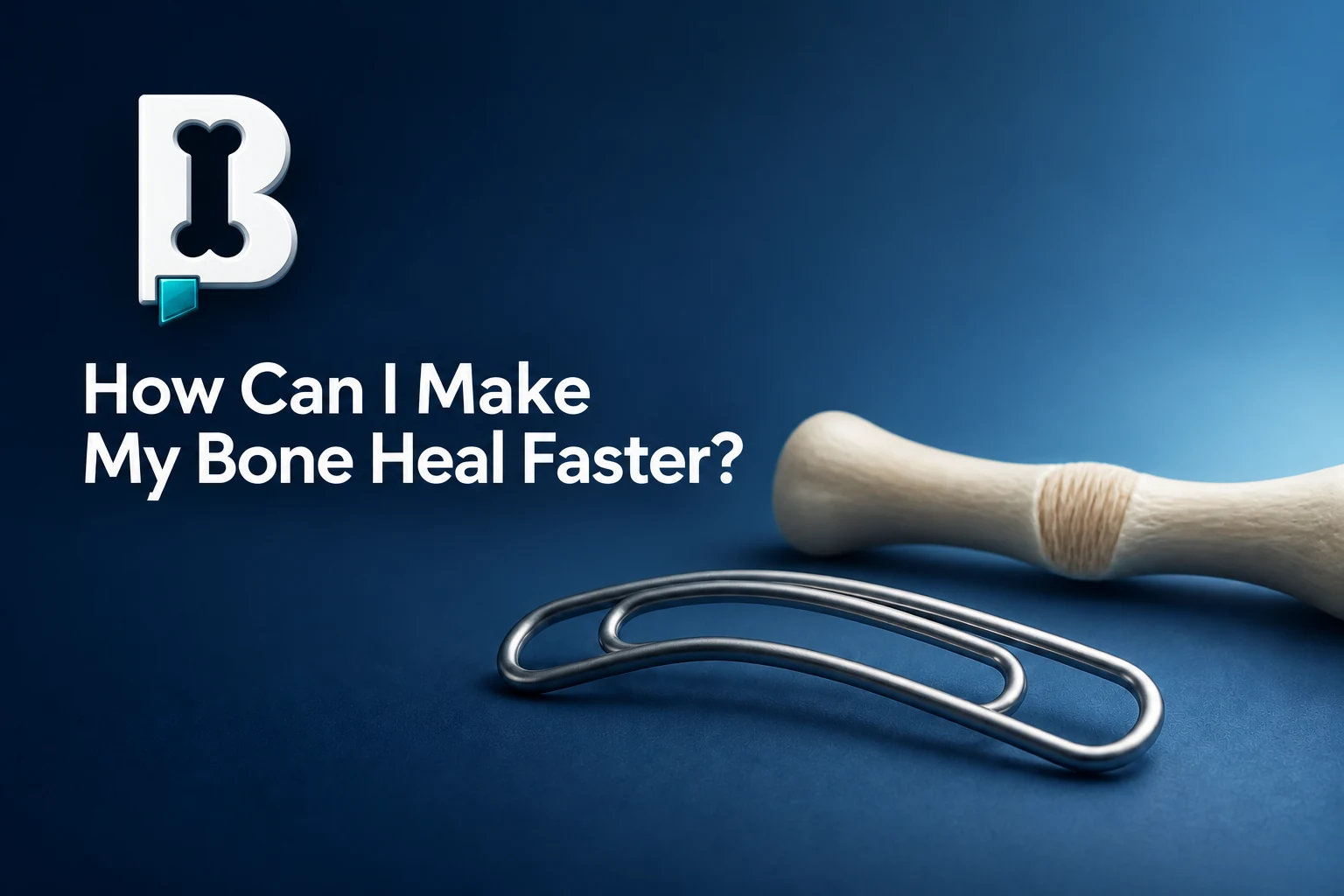 3D medical illustration of a long bone healing, showing a callus forming around a fracture line.