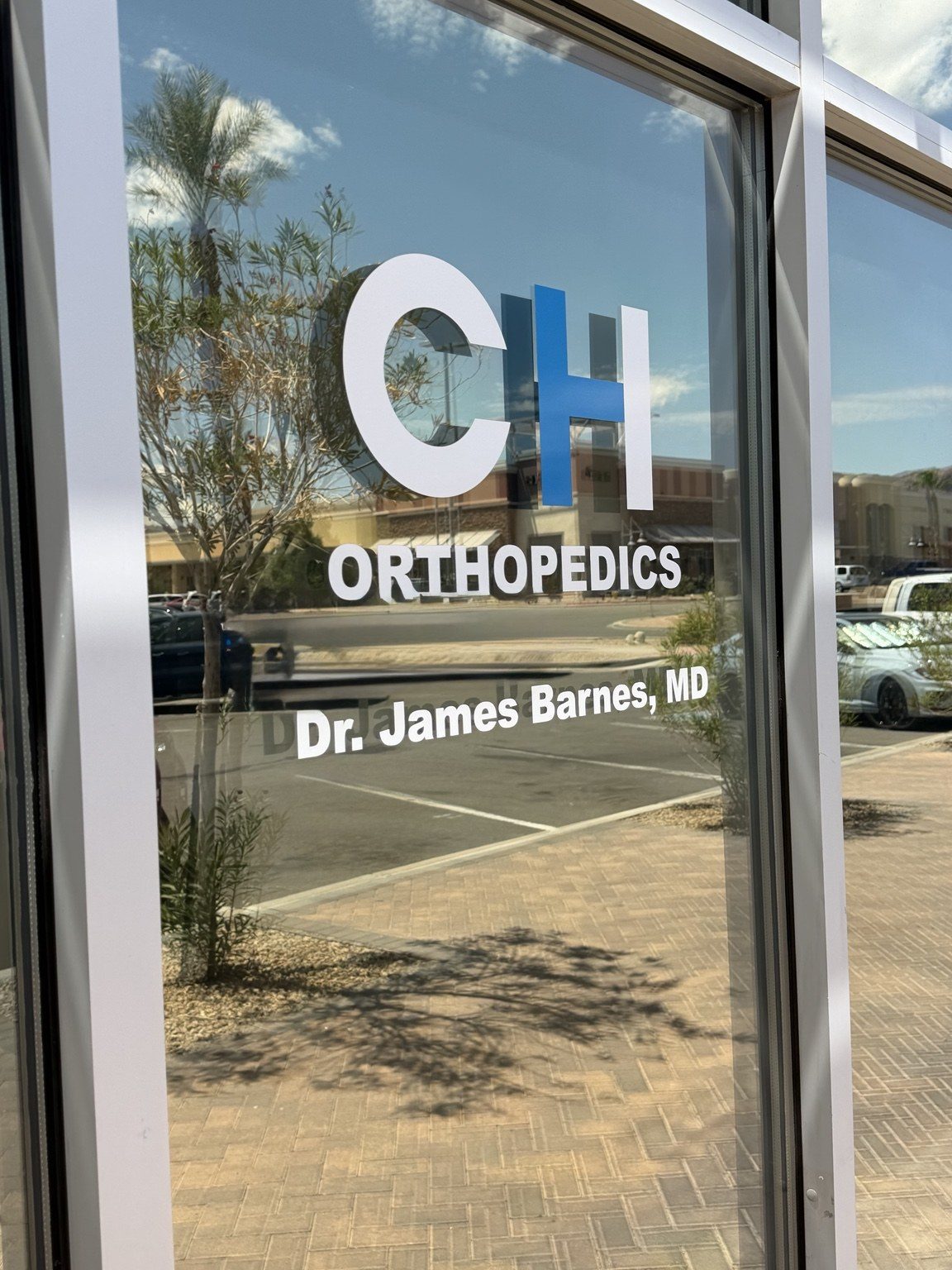CH Orthopedics entrance with Dr. James Barnes name