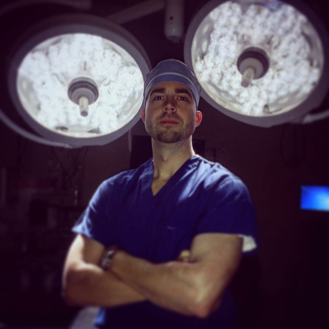 Dr. Barnes in the operating room