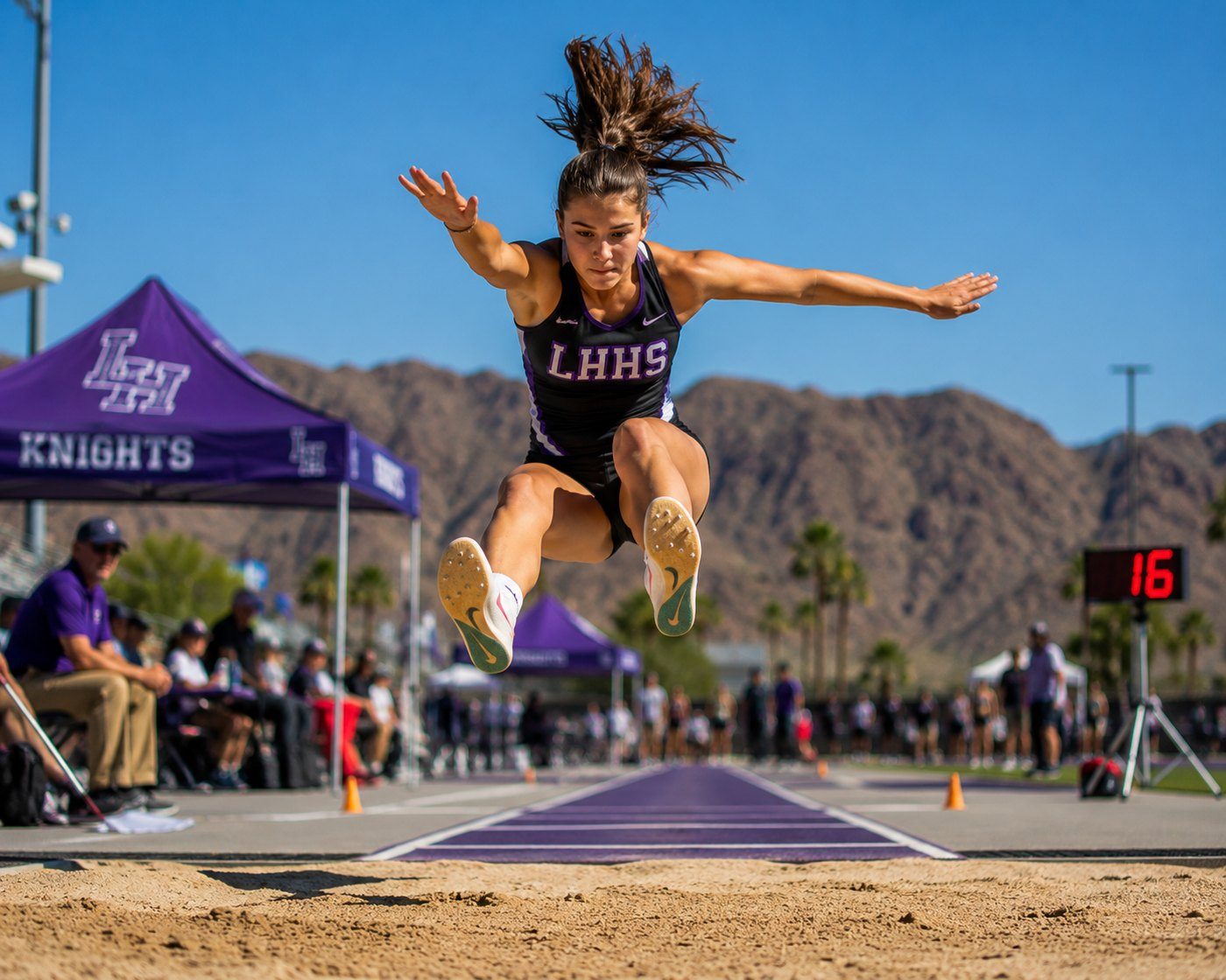 Lake Havasu High School athlete competing in the long jump